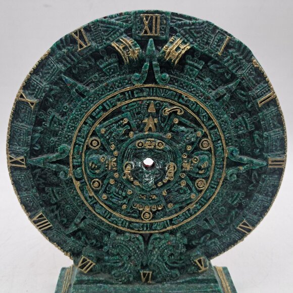 Malachite Mayan or Aztec Calendar - Picture 9 of 11